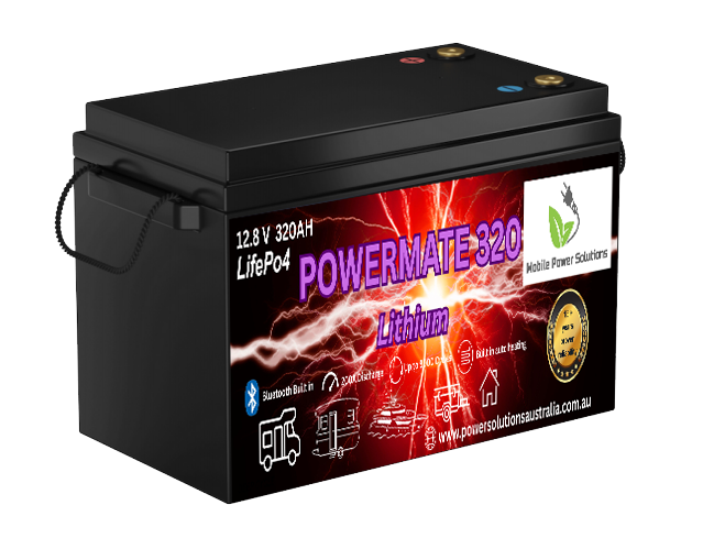 Powermate 12V 320AH LiFePo4 Lithium battery with built in Bluetooth monitoring & internal auto heating