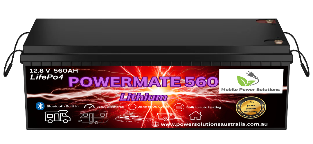 Powermate 12V 560AH LiFePo4 Lithium battery with built in bluetooth monitoring and internal auto heating