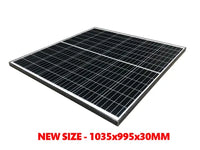 MPS VT 200WATT SQUARE BLACK FRAME MONOCRYSTALLINE SOLAR PANEL FITTED WITH MC4 CONNECTORS - Image 1