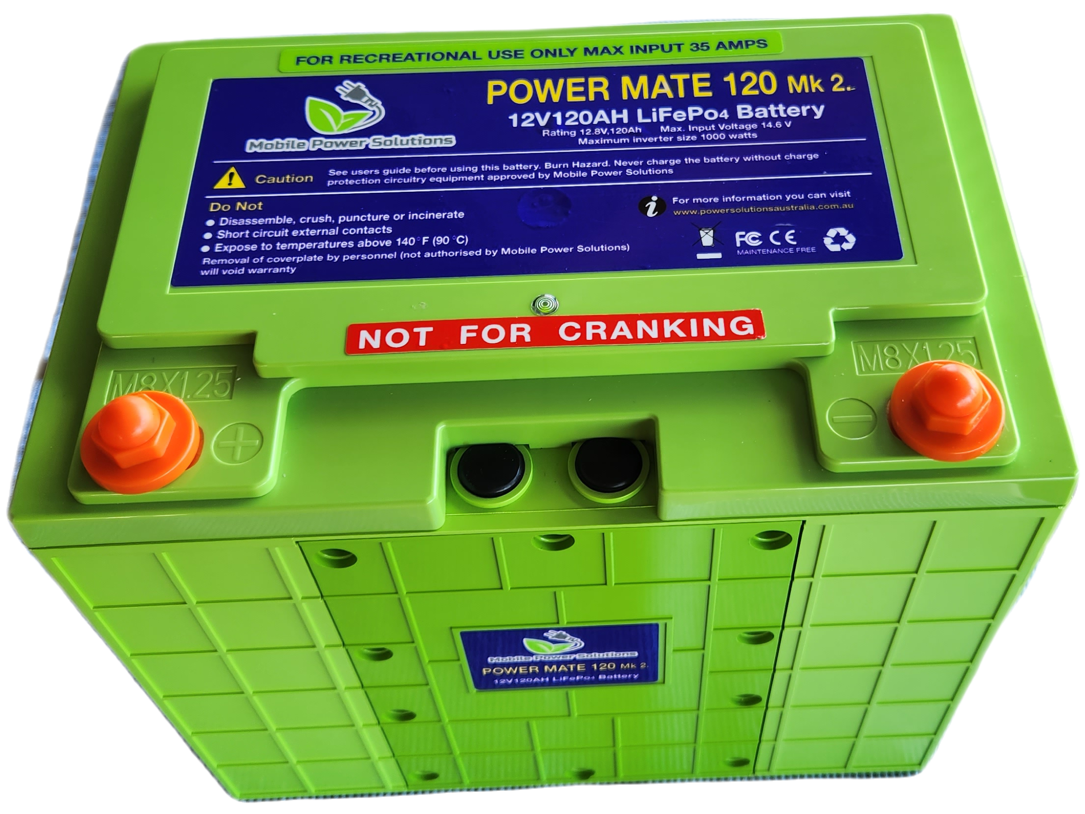 POWERMATE 120 Mk2 - 120AMP LITHIUM BATTERY WITH PROVEN RELIABILITY