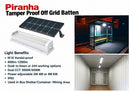 Piranha Tamper Proof Off Grid Solar Batten with 12Amp internal battery