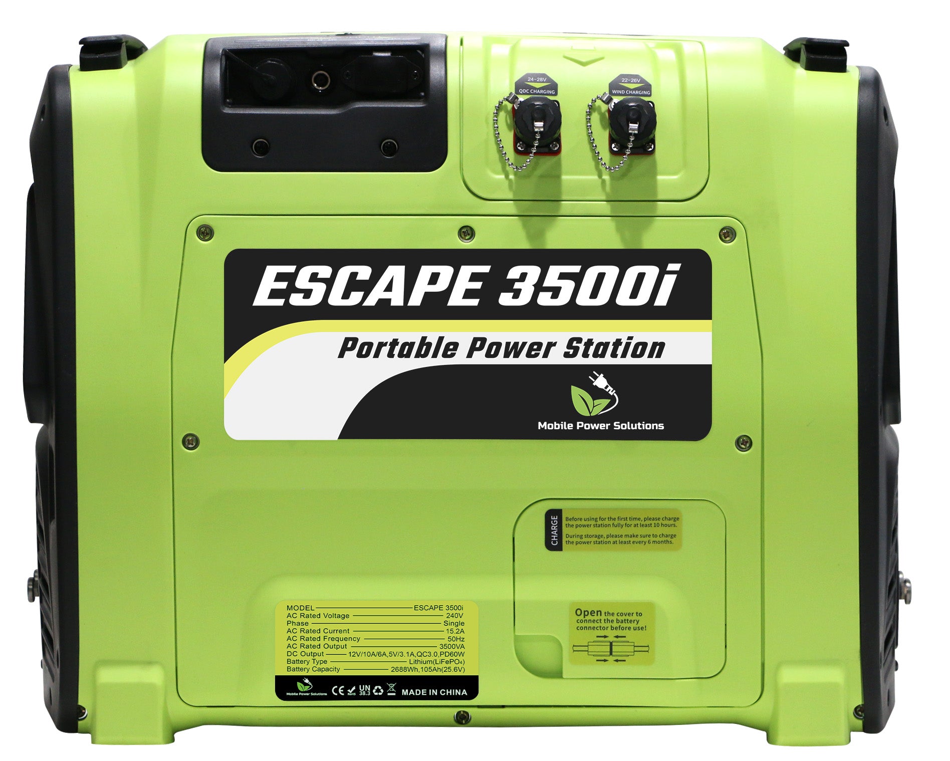 ESCAPE 3500i - PORTABLE LITHIUM POWER STATION - INCLUDES 600 WATTS OF SOLAR