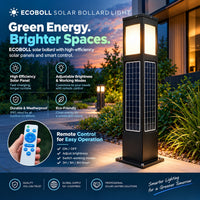 ECOBOLL LED Bollard with high powered built in solar and internal battery